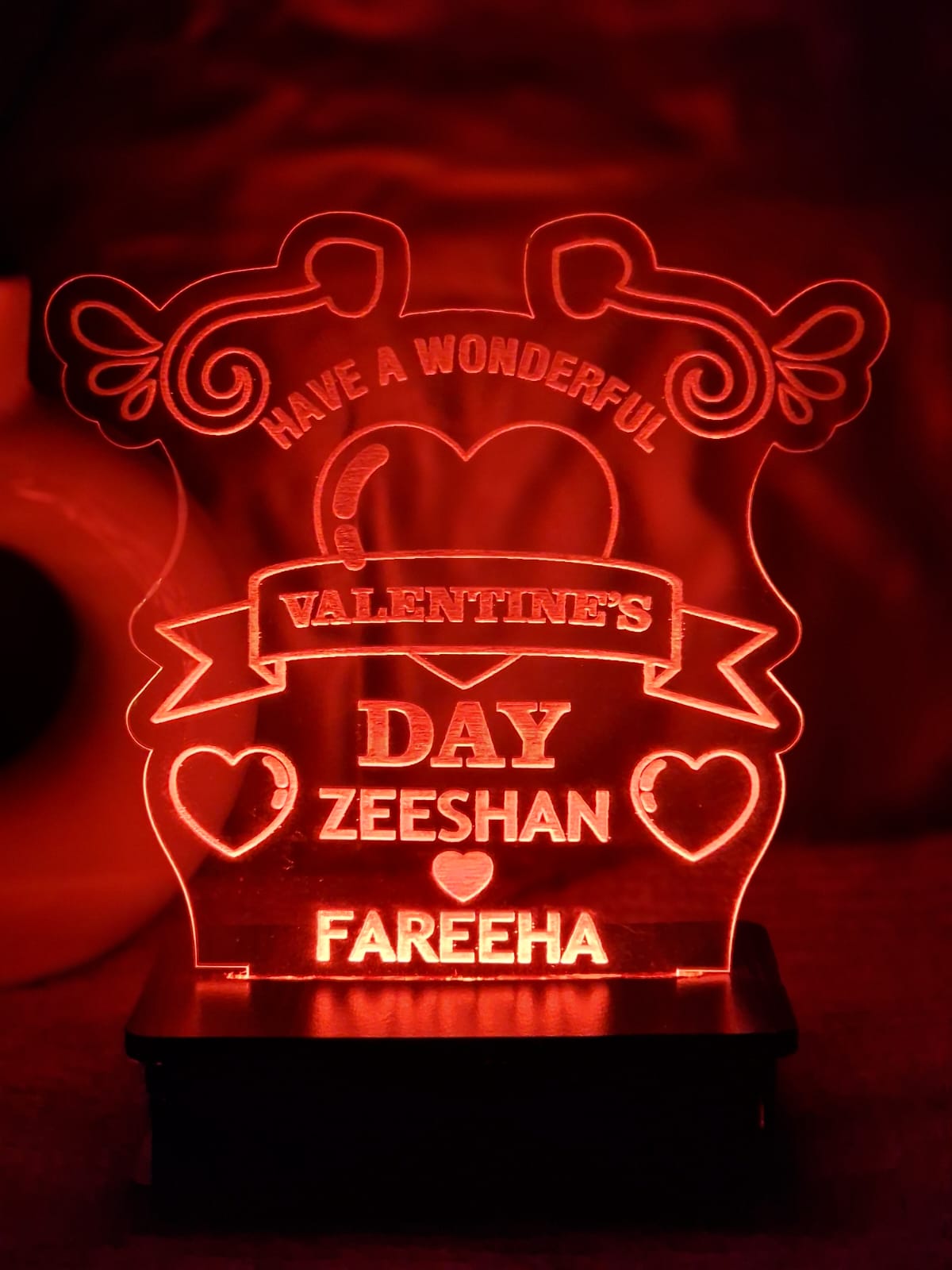 060-VALENTINE LABEL CUSTOMIZED LAMP