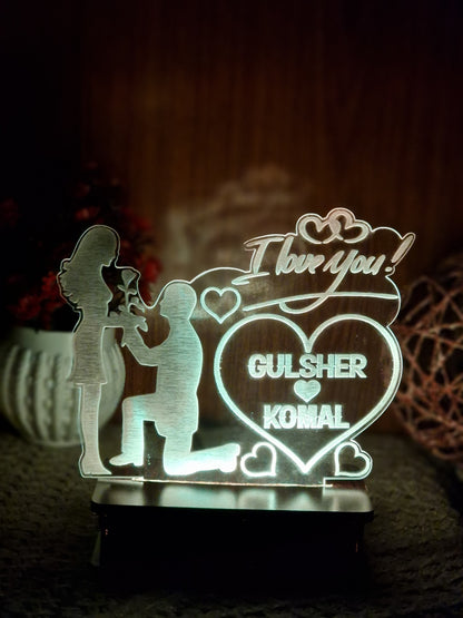 061-VALENTINE COUPLE CUSTOMIZED LAMP