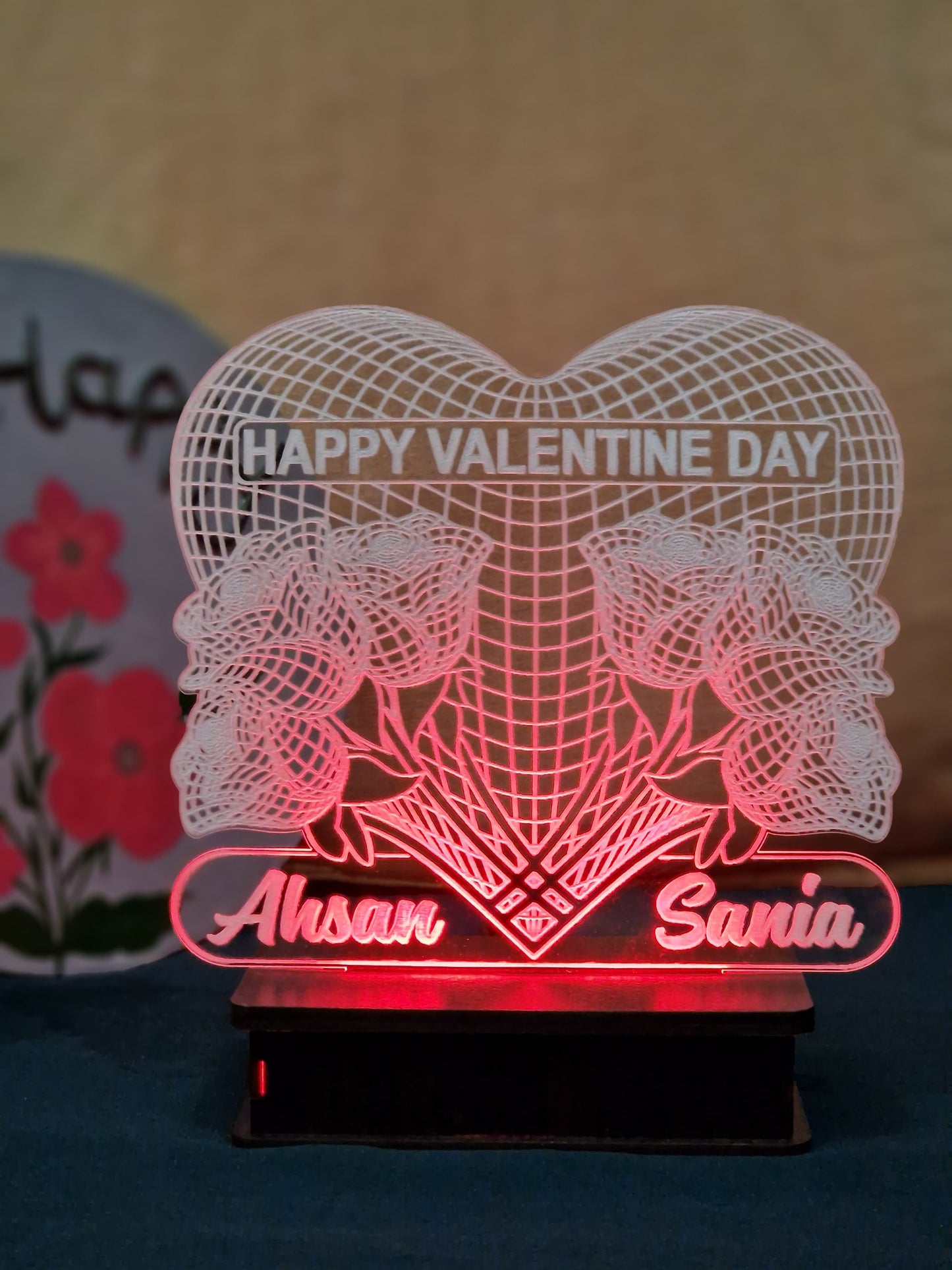 062- Flower VALENTINE CUSTOMIZED LAMP