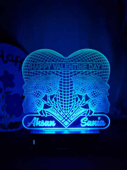 062- Flower VALENTINE CUSTOMIZED LAMP