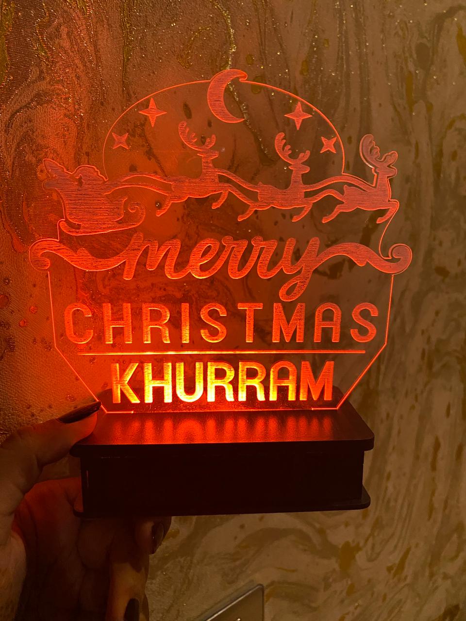 055- MERRY CHRISTMAS SPECIAL CUSTOMIZED LAMP